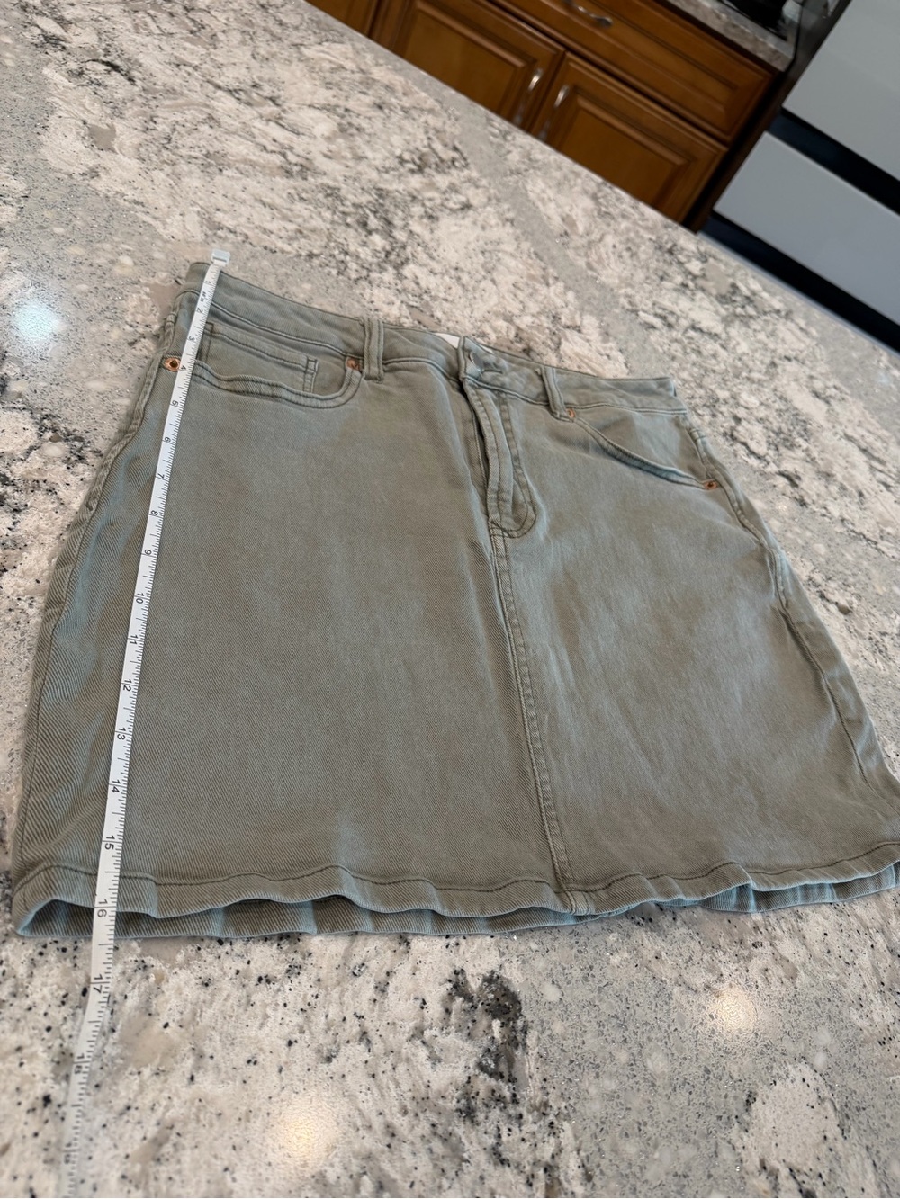Dear John Mini Skirt in Olive Green